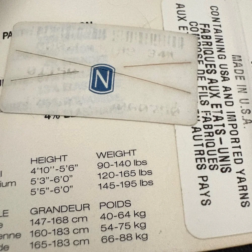 Nordstrom and DKNY black tights- the Nordstrom brand is ribbed- Pack of 2 - Picture 4 of 5